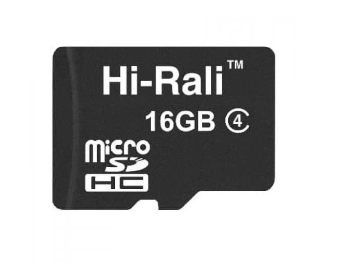 Картка пам'яті microSDHC, 16 Gb, Class 4 UHS-I, HI-RALI t00016 фото
