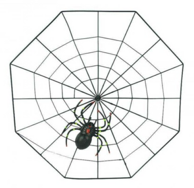 Паутна пластиковая с пауком ABC Хэллоуин 00-025 фото