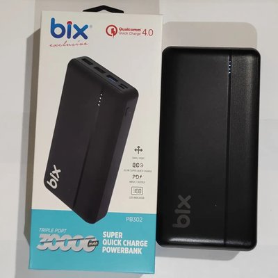 Потужний Повербанк Power Bank 30000 mAh Bix PB302 Quad Port PD + 3x USB 22,5 Вт Павербанк зі швидким заряджанням 1703359650 фото