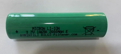 Акумулятор MICRON LI-ION 3.7U 18650 2000MAH 1740341845 фото