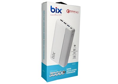 Мощный Повербанк Power Bank 30000 mAh Bix PB302 Quad Port PD + 3x USB 22,5 Вт Павербанк с быстрой зарядкой 1703361023 фото