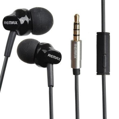 Вакуумні навушники Remax RM-501 Earphone Чорні RMXRM501B фото