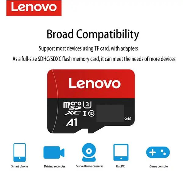 Картка пам'яті Lenovo 128 ГБ TF (Micro SD) з адаптером Високошвидкісна карта пам'яті 1799711548 фото
