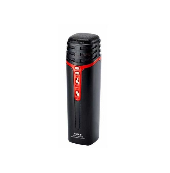 Караоке микрофон с Bluetooth колонкой WSTER черный KTV555 фото