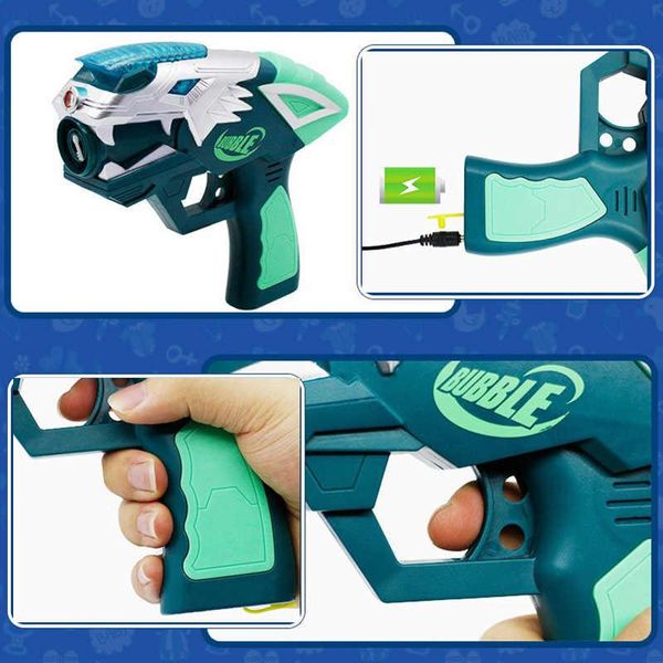 Пістолет-Бластер з мильними бульбашками USB Turbo Bubble ABC Фіолетовий 1458654763 фото