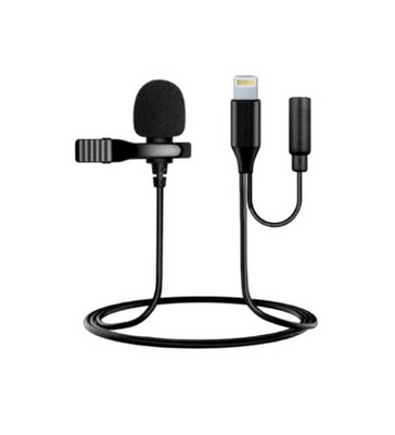 Петличний мікрофон Lightning + роз'єм mini jack 3.5 мм LAV JBC-052 LAVJBC052 фото