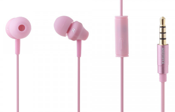 Вакуумні навушники Remax RM-501 Earphone Рожеві RMXRM501P фото