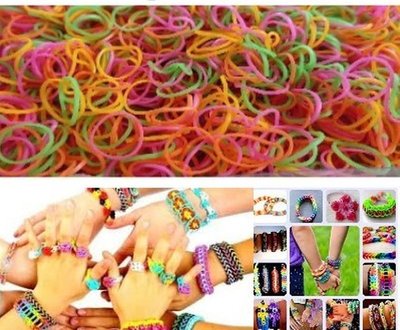Набор резинок для плетения браслетов 2400 шт (12 цветов) ABC 1755534272 фото