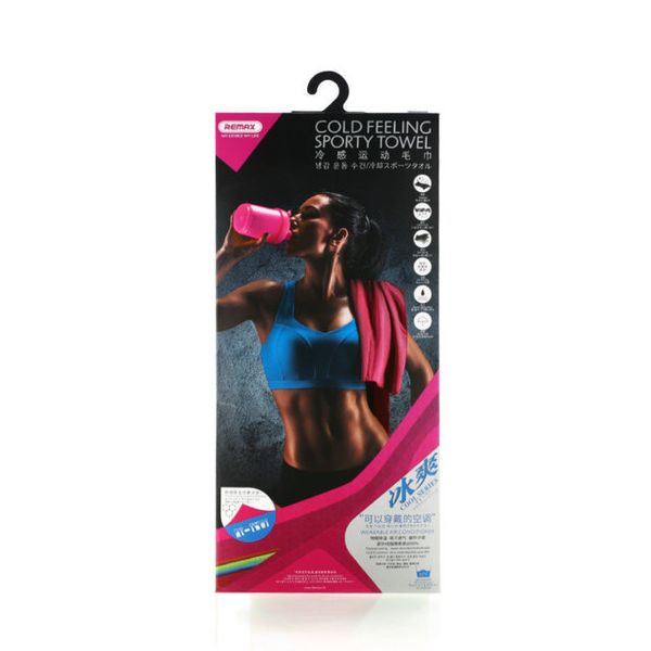Рушник для спорту Remax Cold Feeling Sporty Towel RT-TW01 Pink RX-00480 фото