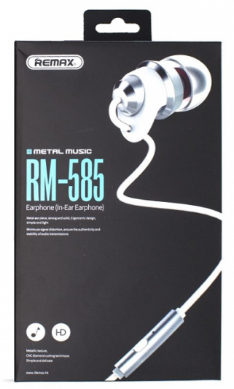 Навушники Remax RM-585 Metal Touching Білі RMXRM585W фото