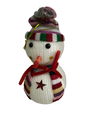 Фигурка Снеговик вязаный елочная игрушка ABC SVSNABC фото