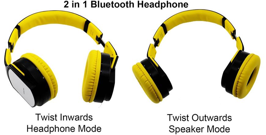 Бездротові Bluetooth-Навушники SODO MH2 + колонка 2в1 Жовті SODOMH2 фото