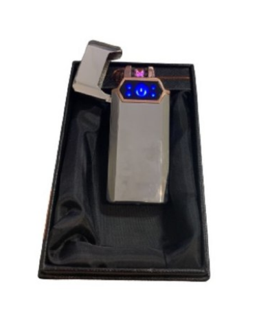 USB зажигалка электроимпульсная LIGHTER VIP Club 455 Металик LVC455M фото