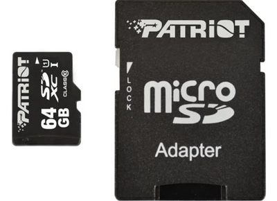 Карта памяти SD-adapter MicroSDXC 1 UHS-I Class 10 Patriot LX 64GB SDPTRT64 фото