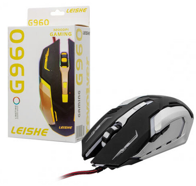 Ігрова миша LEISHE G960 Gaming Mouse Silver LEISHEG960S фото