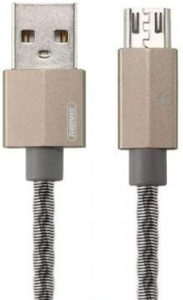 Кабель у металевому обплетенні Micro-USB Remax Gefon Series RC-110m Срібний RMXGFNMUS фото