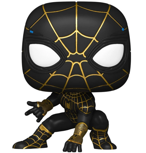 Колекційна фігурка болтун Funko Pop Людина-павук чорно-золотий костюм Spider Man No Way Hom black&gold suit FP-SMNWH911 фото