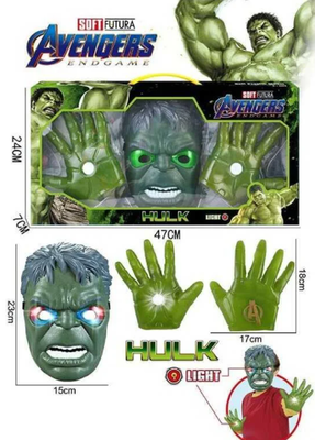 Перчатки Халка СВЕТ с маской ABC Игровой набор 00-232 фото