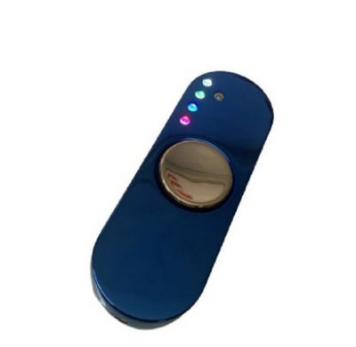 USB зажигалка-спинер с подсветкой электронная спиральная LIGHTER VIP Club Spin Light H Синяя LVCSPNLHBL фото