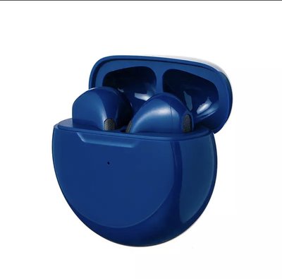 Бездротові навушники блютус з мікрофоном в кейсі Pro 6 TWS темно синій ABC 1830526900 фото
