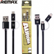 USB-кабель Remax Aurora RC-020t 2in1 Lightning-microUSB Чорний RMXRC020TB фото 1