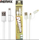 USB-кабель Remax Aurora RC-020t 2in1 Lightning-microUSB Білий RMXRC020TW фото 1