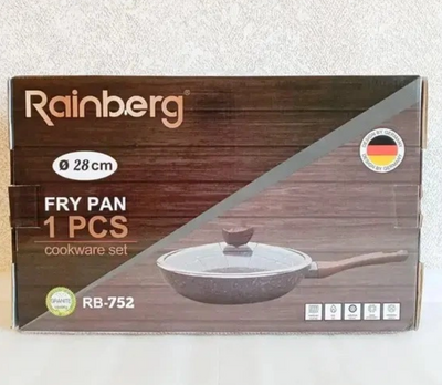 Сковорода Rainberg RB-752 з антипригарним мармуровим покриттям 28 см 1808601197 фото