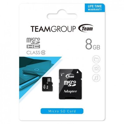 Картка пам'яті MicroSDHC Class 10 TEAMGROUP 8GB MSDTG8 фото