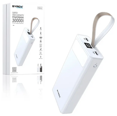 Повербанк SYROX PB115 30000 mAh зі швидкою зарядкою з ліхтарем USB юсб повер банк павербанк powerbank ABC 1708683353 фото