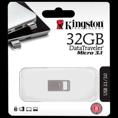 Флешка 32 гб Kingston USB3.1 Gen.1 DataTraveler Micro 32GB Silver ABC 1669403176 фото