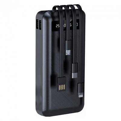 Зовнішній акумулятор повербанк power bank HEPU HP987 20000 mAh 2.1 A 5 W 2 USB/Type-C/MicroUSB/Lightning чорний X2020000 фото