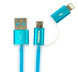 USB кабель Remax Aurora RC-020t 2in1 Lightning-microUSB Голубой RMXRC020TBL фото 2