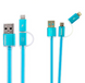 USB-кабель Remax Aurora RC-020t 2in1 Lightning-microUSB Блакитний RMXRC020TBL фото 1
