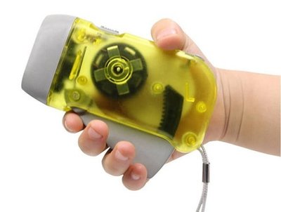 Фонарик ручной светодиодный с аккумулятором с динамо машиной Watton WT-092 желтый 1726876244 фото
