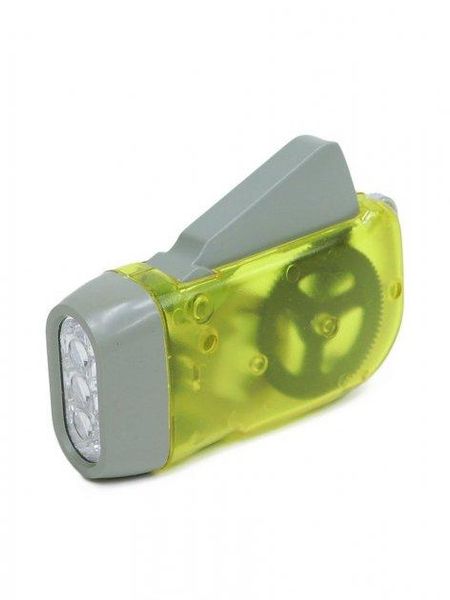 Ліхтарик ручний світлодіодний з акумулятором із динамо-машиною Watton WT-092 жовтий 1726876244 фото