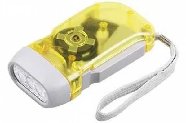 Фонарик ручной светодиодный с аккумулятором с динамо машиной Watton WT-092 желтый 1726876244 фото