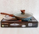 Сковорода с крышкой Rainberg RB-750 с антипригарным мраморным покрытием 24см 1808622458 фото 4