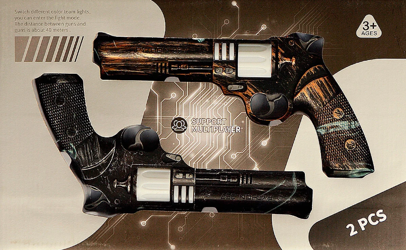 Пістолети револьвери інфрачервоні для спільної гри ABC PISTREV2ABC фото