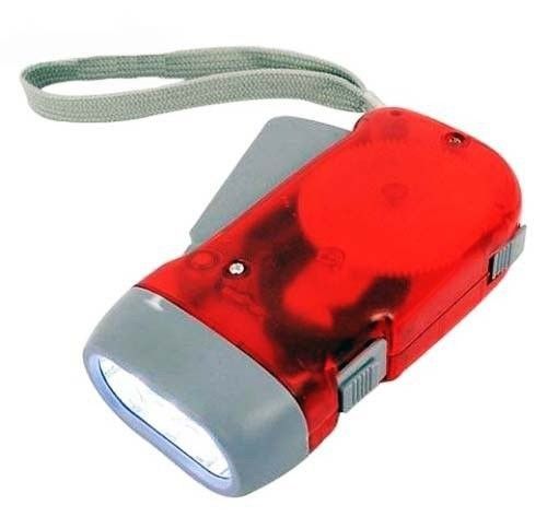 Фонарик ручной светодиодный с аккумулятором с динамо машиной Watton WT-092 красный 1726876723 фото