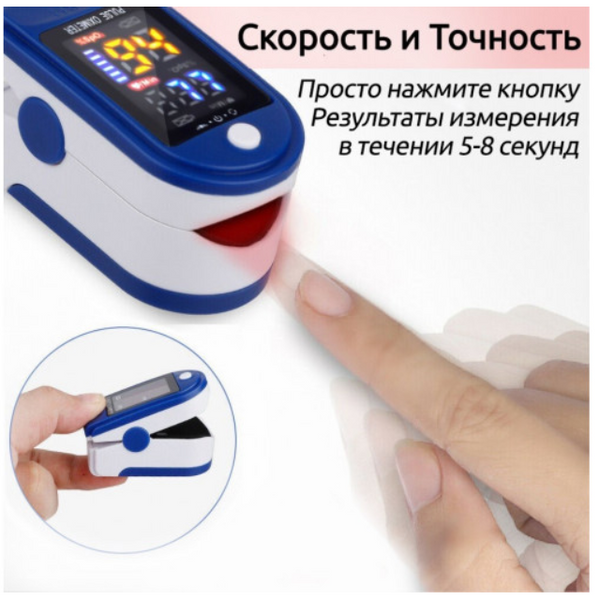 Пульсоксиметр Fingertip Pulse Oximeter ABC 1393237149 фото