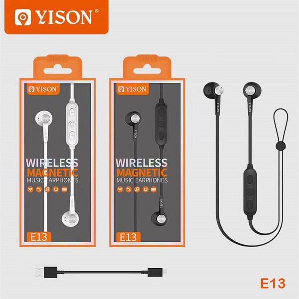 Бездротові вставні Bluetooth навушники Yison E13 Wireless Magnetic Music Earphones Black YSNE13 фото