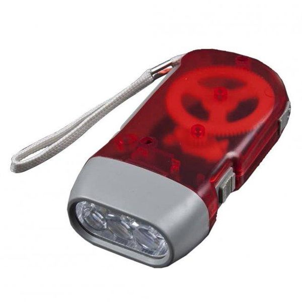 Ліхтарик ручний світлодіодний з акумулятором із динамомашиною Watton WT-092 червоний 1726876723 фото