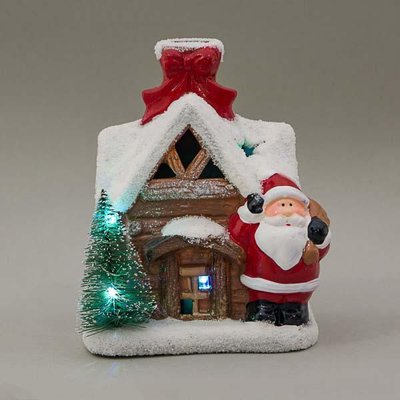 Фігурка новорічна Elso Дід Мороз біля будиночка (008NK) ABC 1720237188 фото