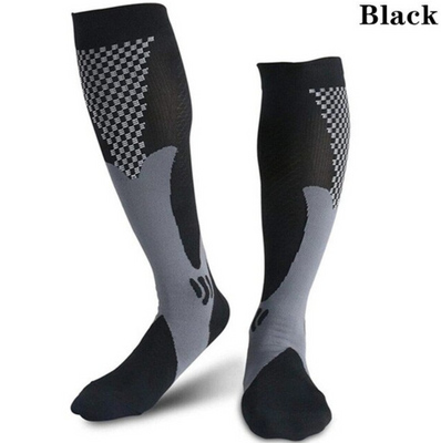 Компрессионные носки для бега для мужчин и женщин (41-45 размер) ABC чёрные 1814248229 фото