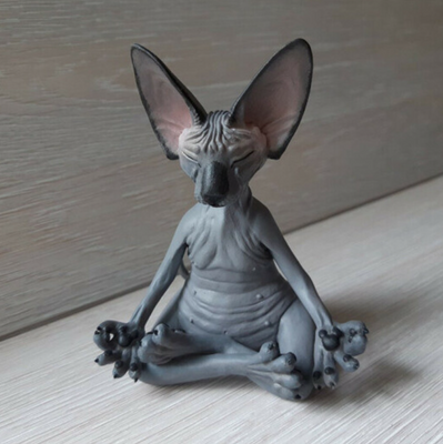 Медитирующий кот сфинкс статуэтка ABC 1895053173 фото