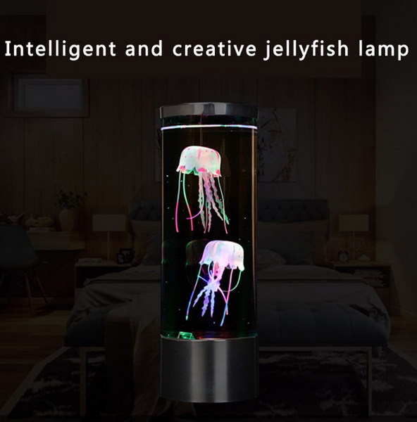 LED нічник-світильник Акваріум з медузами Jellyfish Mood Lamp чорний LEDJML фото