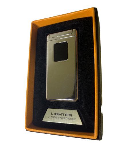 USB зажигалка электроимпульсная LIGHTER VIP Club+ серебряная Z003 фото