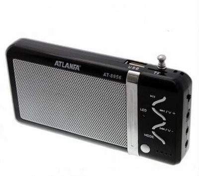 Портативный радиоприемник с USB ATLANFA AT-8956 черный 8957 фото