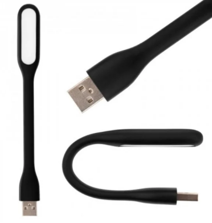 Гнучка мінілампа USB LED ABC чорна USBLEDABCB фото