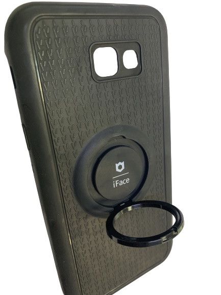 Защитный чехол-накладка с селфи кольцом и металлической пластиной iFace на Samsung Galaxy SM-A720 Черный IFACESMSNGA720B фото
